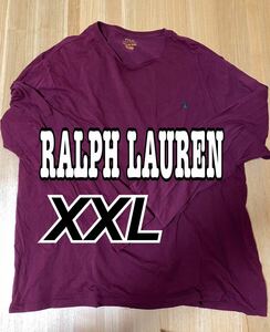 ラルフローレン／ロングTシャツ／サイズXXL／赤紫