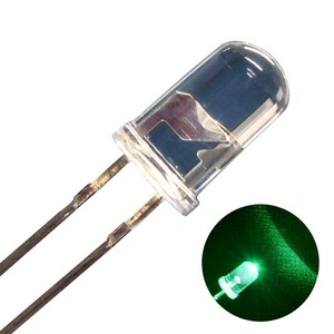 LED 発光ダイオード 5mm 砲弾型 緑 青信号用 25000-30000mcd 509-522nm 3.0-3.2V 50個