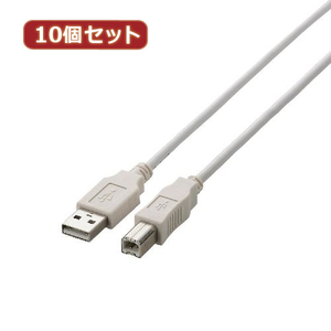 まとめ得 10個セット エレコム　USB2.0ケーブル U2C-BN30WHX10 x [2個] /l