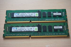 SAMSUNG　デスクトップ用DIMM　PC3L-12800R-11-11-C2-D3　4GB x 2 　８GB　 Non ECC