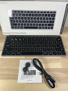 【一円スタート】 Satechi スリム X1 Bluetooth バックライトキーボード マルチペア(スペースグレイ) (1ゾーン) 「1円」URA01_2961