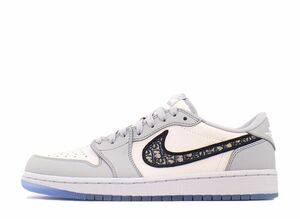 Dior Nike Air Jordan 1 Low OG "Wolf Grey/Black-Sail-White" 26cm CN8608-002