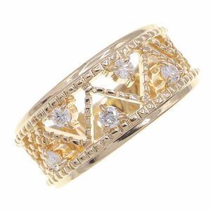 ミキモト リング ダイヤモンド 0.16ct K18YG イエローゴールド 中古 アクセサリー 指輪 ジュエリー K18