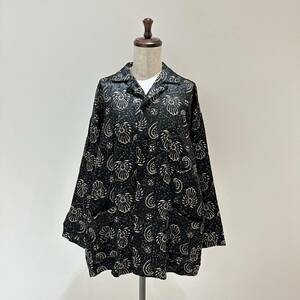 90s Vintage robe de chambre comme des garcons ローブ シャンブル ギャルソン 抜染 開襟 ビッグ シャツ ジャケット ARCHIVE アーカイブ