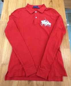 RALPH LAUREN THE SKINNY POLO半袖 ポロシャツ レディースMサイズ レッド系