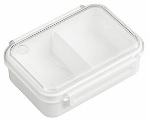 OSK(オーエスケー) 冷凍保存できる弁当箱 フィールイージー タイトボックス 仕切付 ホワイト 500ml 日本製 食洗機 電子レンジ対応 2