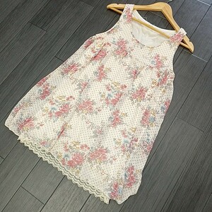 P ★ 【商品ランク:B】ロペ ROPE ドット×花柄 シフォン ノースリーブ チュニック size9 レディース トップス 婦人服 オフホワイト系