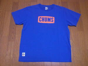 243-73/CHUMS/チャムス/ボックスロゴ/Tシャツ/M/ブルー