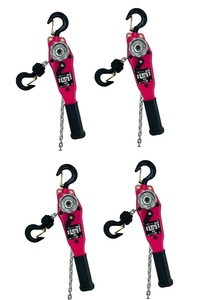 【新モデル】４台セット レバーホイスト 500kg（0.5ton）LEVER HOIST]チェーンホイスト 三方良し ガッチャ レバーブロック　チェーンブロッ