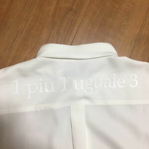 1PIU1UGUALE3 S/S BIG SHIRTS Ⅵ ホワイト　akm 半袖シャツ　ホワイト　akm wjk