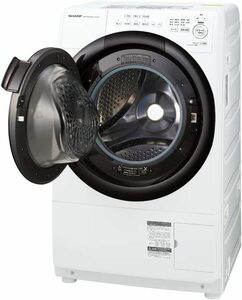 新品☆シャープ(SHARP) ドラム式 洗濯乾燥機 洗濯7kg ヒーターセンサー乾燥 左開き DDインバーター　送料無料28