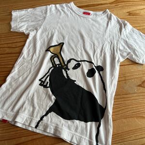 オジコ　OJICO 半袖Tシャツ「RAPPANDA」ラッパンダ Lサイズ・カラー/ホワイト　大人サイズ