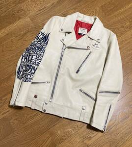 [Lewis Lethers×RED EAR by Paul Smith] CYCLON サイクロン ダブルライダース レザージャケット L 牛革 英国製 ポールスミス ルイスレザー