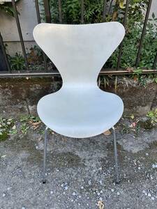 ① Fritz Hansen フリッツハンセン Seven Chair セブンチェア Arne Jacobsen アルネ ヤコブセン Made in Denmark デンマーク 1997 ホワイト