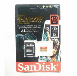 microSDカード SANDISK【128GB】 アダプター付属 サンディスク 170MB/S