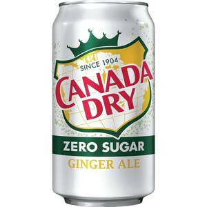 Canada Dry Zero Sugar Ginger Ale Soda, Diet Ginger, 12 fl oz cans (Pack of 12) 海外 即決