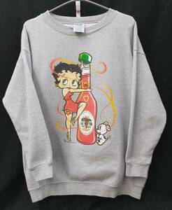 ALSTYLE BETTY BOOP HEAVY WEIGHT COTTON SWEAT アルスタイル ベティ ブープ 両面プリント ヘビーウェイト スウェット M グレー 店舗受取可