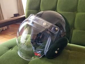 【数時間のみ使用】 Moto Boite スモールジェットヘルメット モトボワットBB 黒 フリーサイズ