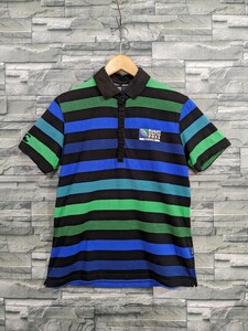 ★送料無料★RUGBY WORLD CUP 2011　ワールドカップコレクション　CANTERBURY　半袖　ポロシャツ　ボーダー　トップス　メンズ　Mサイズ