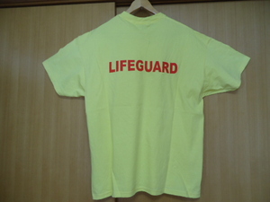 即決　ハワイ　LIFEGUARD　ライフガード　スタッフ　Ｔシャツ　イエロー色　ＸＬ　②