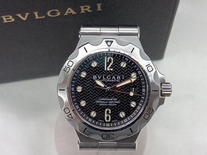 【BVLGARI】 DP42SSD ディアゴノ プロフェッショナル 時計 腕時計 自動巻 タイミング調整済 防水検査済 文字盤ブラック メンズ 中古