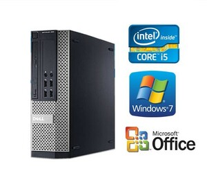 中古パソコン 純正Microsoft Office付 Windows 7 64bit DELL Optiplex 3010 OR 7010 Core i5 第三世代 3470 3.2G メモリ8G 新品SSD960GB