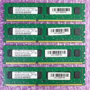 SanMax DDR3 メモリ PC3-12800 DDR3-1600Mhz ４GB×4枚 16GB