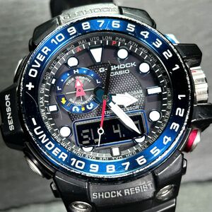 CASIO カシオ G-SHOCK ジーショック Master of G ガルフマスター GWN-1000B-1B 腕時計 タフソーラー 電波時計 アナデジ 多機能 動作確認済