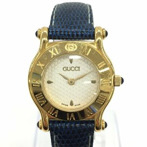 GUCCI グッチ 腕時計 レディース 6500L GP/革 クオーツ【CDAT8010】