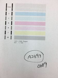 【A2493】プリンターヘッド ジャンク 印字確認済み QY6-0089 CANON キャノン TS5030 /TS5030S/TS6030/TS6130/TS6230/TS6330用