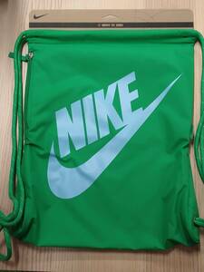 SALE ナイキ Nike ランドリーバッグ ジムサック デイバッグ DC4245-324(スタジアムグリーン) 13L 34cm×44cm サイドファスナーポケット②