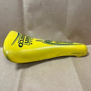 99年製 Selle San Marco Concor Light No Slip System 刺繍 サドル イエロー / 黄色 サンマルコ コンコールライト OLD MTB クロモリロード