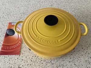 LE CREUSET ル・クルーゼ ココット・ロンド 24cm イエロー ホーロー 琺瑯 両手鍋 