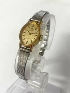 OMEGA オメガ De Ville デビル 腕時計 レディース 手巻き オーバルフェイス ゴールド文字盤 稼働 ss041802