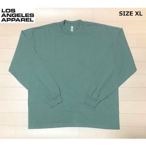 LOS ANGELES APPAREL ロサンゼルスアパレル 6.5オンス 無地 ロンT 長袖Tシャツ 丸首 T-Shirt サイズ XL GRAY グレー 灰色
