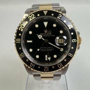 稼働品 美品 ROLEX ロレックス GMT MASTER Ⅱ マスター2 16713 16710 コンビ 自動巻 デイト SS 18k 中古 Pシリアル