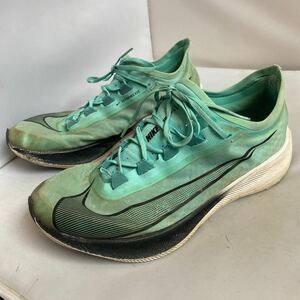 セール 即決1円 ナイキ ズーム フライ 3 NIKE ZOOM FLY 3 ホワイト陸上 厚底 ランニングシューズ AT8240-305 26,5CM　ファイバープレート