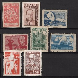 外国切手　ブラジル　1957年～1958年　8枚　未使用