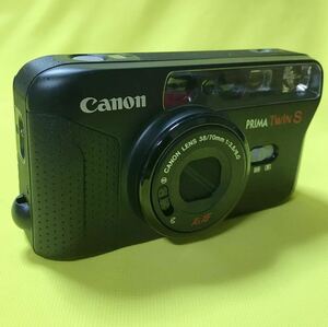 【レア品】 キャノン　コンパクトフィルムカメラ　Canon prima twin s 38/70mm 1:3.5/6.0　フラッシュ・シャッターきれました！