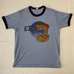 vintage ©️1982 E.T デザイン　リンガー　Tシャツ