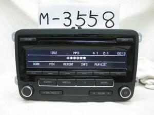 M-3558　VolksWagen　フォルクスワーゲン　ゴルフ　VW-1K0 035 183 B　MP3　CDデッキ　純正オーディオ　補償付き