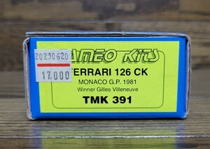 ■□TAMEO KITS　タメオ メタルキット　ferrari 126CK MONACO G.P.1981　ジル・ヴィルヌーヴ　【新品 未開封】