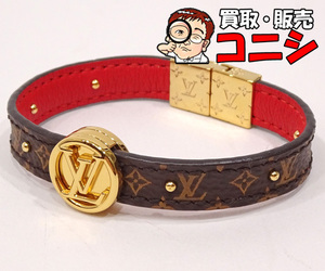 【質コニシ】【Louis Vuitton/ルイ・ヴィトン】ブラスレ・LVサークル・リバーシブル M6173E モノグラム ルージュ 箱【送料無料】j4718y