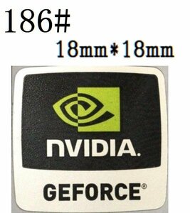 186# 【NVIDIA　GEFORCE】エンブレムシール　■18*18㎜■ 条件付き送料無料