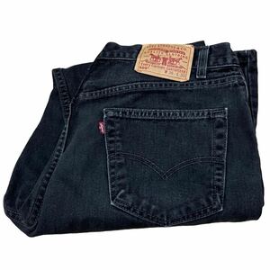 80s Levis 505 後染めブラック USA製 W36 L30 リーバイス ビンテージ 黒 サルファ W34 501