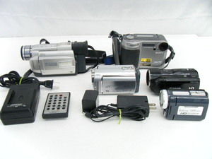 ビデオカメラ ソニー キャノン ビクター他 GR-DVA10/GZ-MG35/CCD-SC55/iVIS HF M32/DVS2500HD 5台 まとめて ジャンク