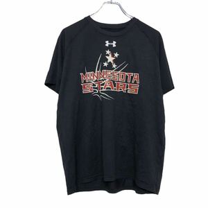 UNDER ARMOUR 半袖 プリントTシャツ M ブラック アンダーアーマー スポーツ 古着卸 アメリカ仕入 a507-6683