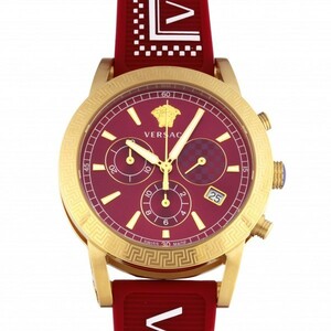 ヴェルサーチ Versace スポーツテック クロノグラフ VELT01421 レッド文字盤 新品 腕時計 メンズ