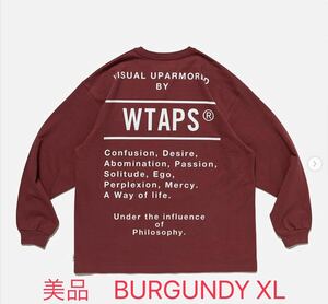 美品 WTAPS OBJ 01 / LS / COTTON. CONTAINING 232ATDT-CSM05 ロンT ダブルタップス バーガンディ