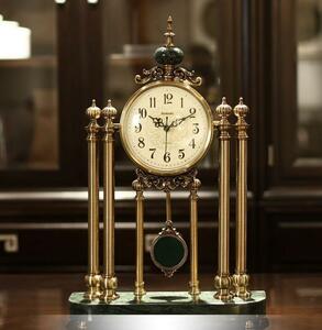 美品 アメリカ式　復古　置時計　机の上　応接間　やや贅沢　置物　創意　静音　置時計